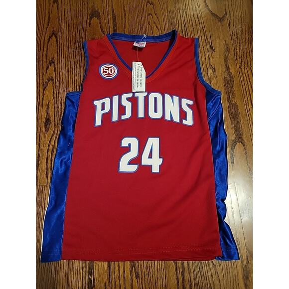 Antonio Mcdyess Detroit Pistons Jersey Basketball Youth Large 14-16 Boys - Picture 2 of 8